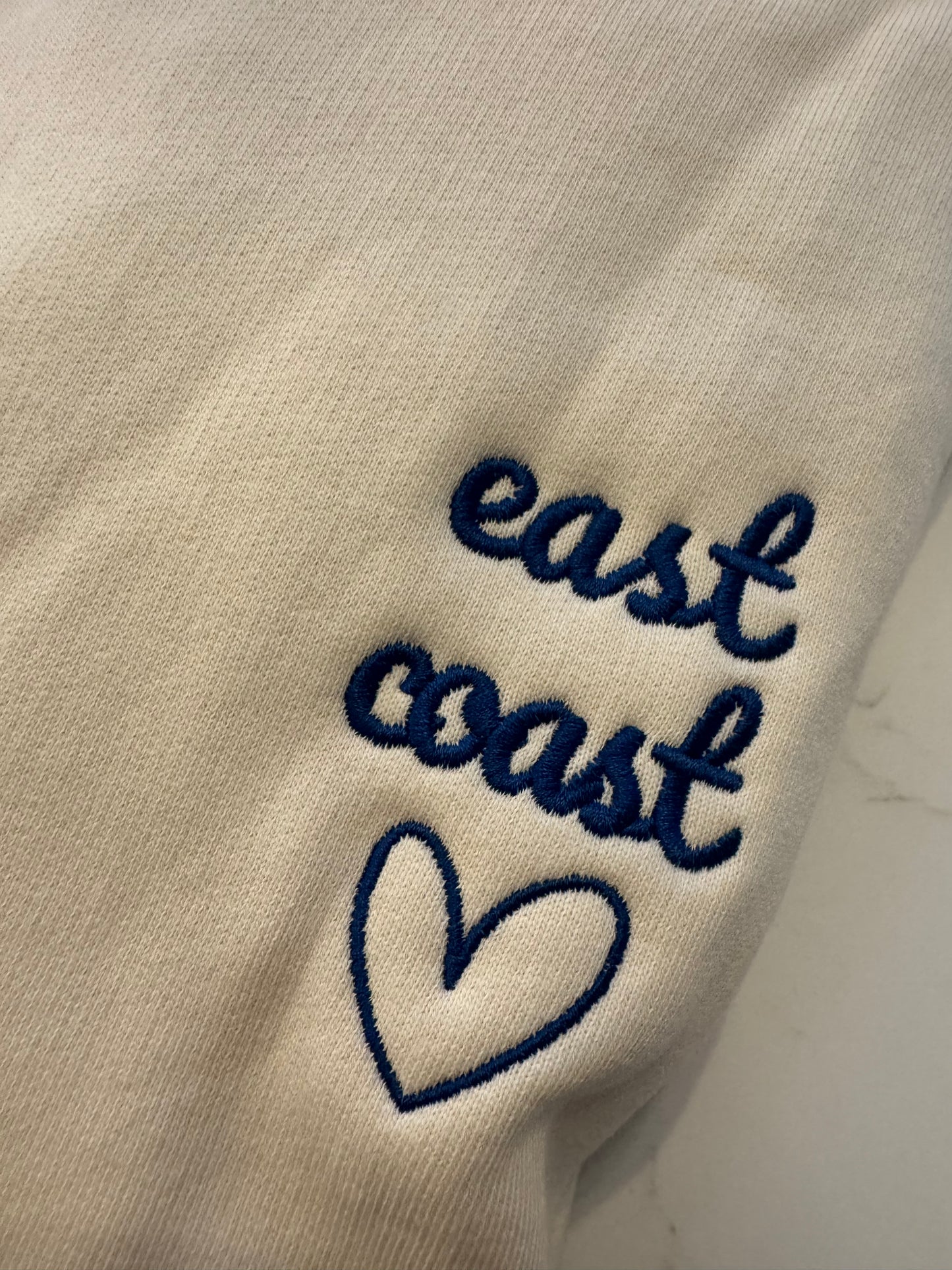 East Coast Love Embroidered Hoodie NEW!