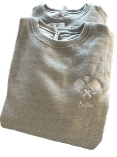 Pickle ball embroidered crewneck