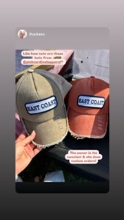 Distressed Baseball cap with custom word