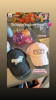 Distressed Baseball cap with custom word