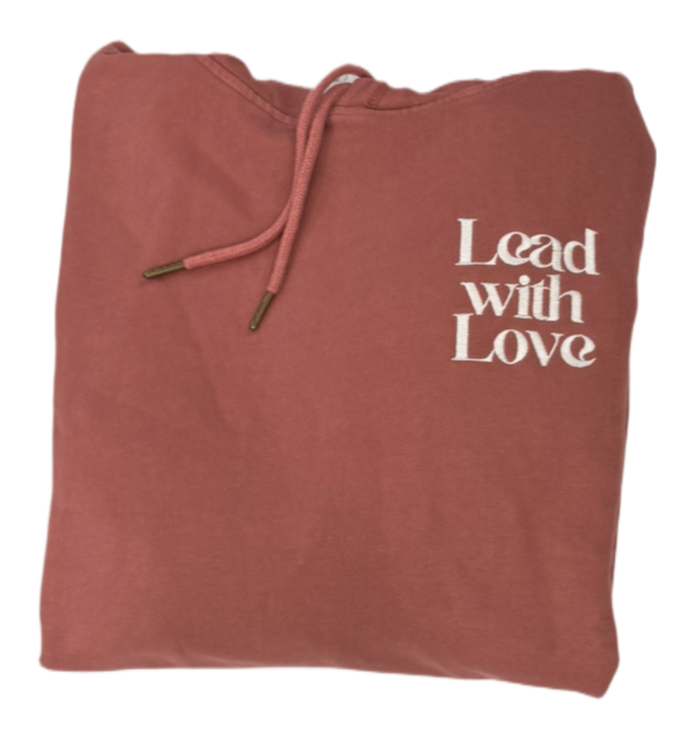 Lead with Love Embroidered Hoodie NEW!