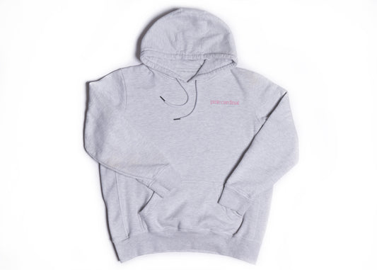Pink Cardinal branded hoodie sweatshirt in Ash Heather