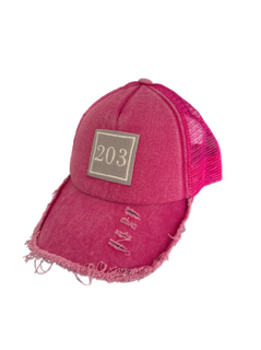 Distressed Baseball cap with custom word