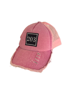 Distressed Baseball cap with custom word